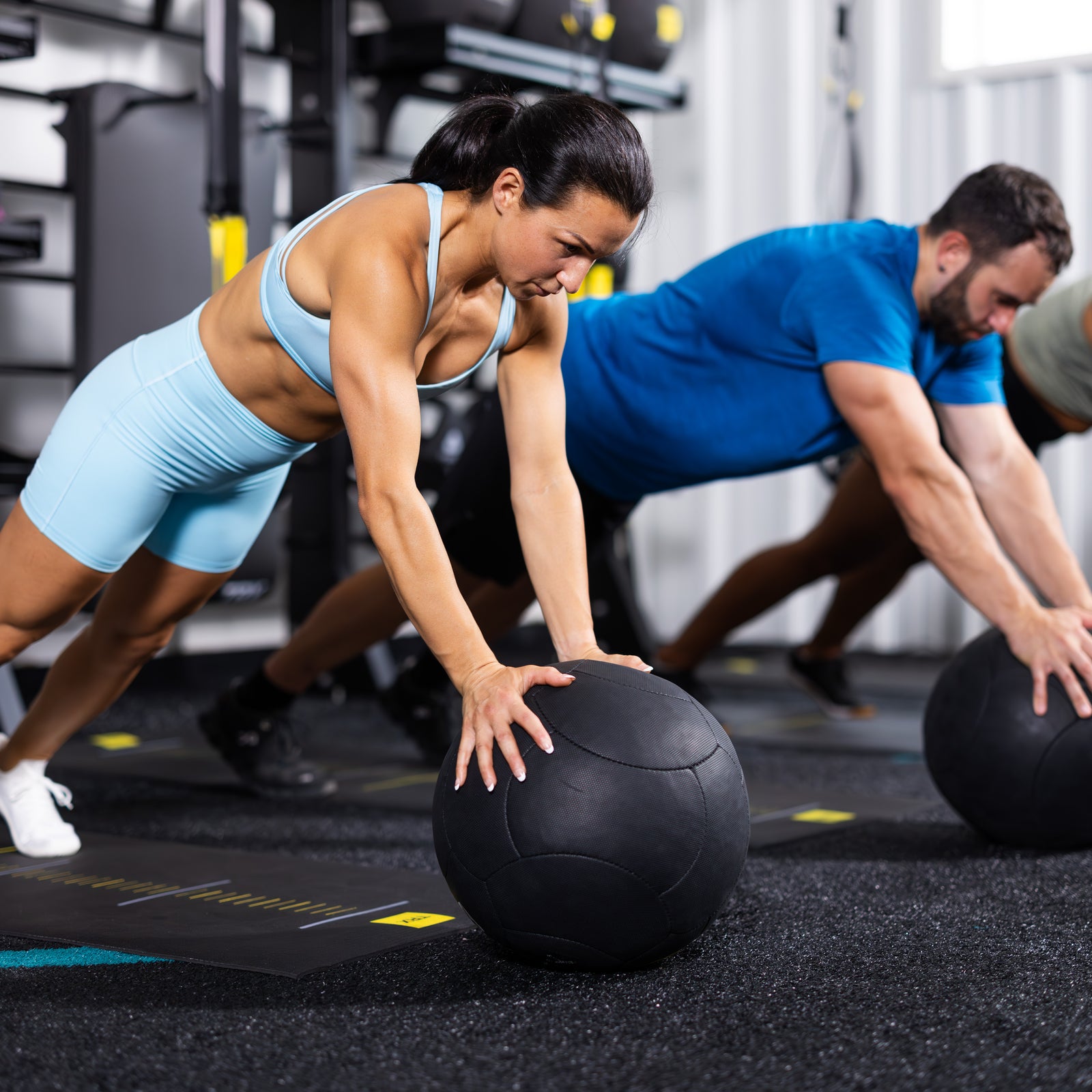 TRX HexGrip, 35 cm, 12 kg Medicine ball Black