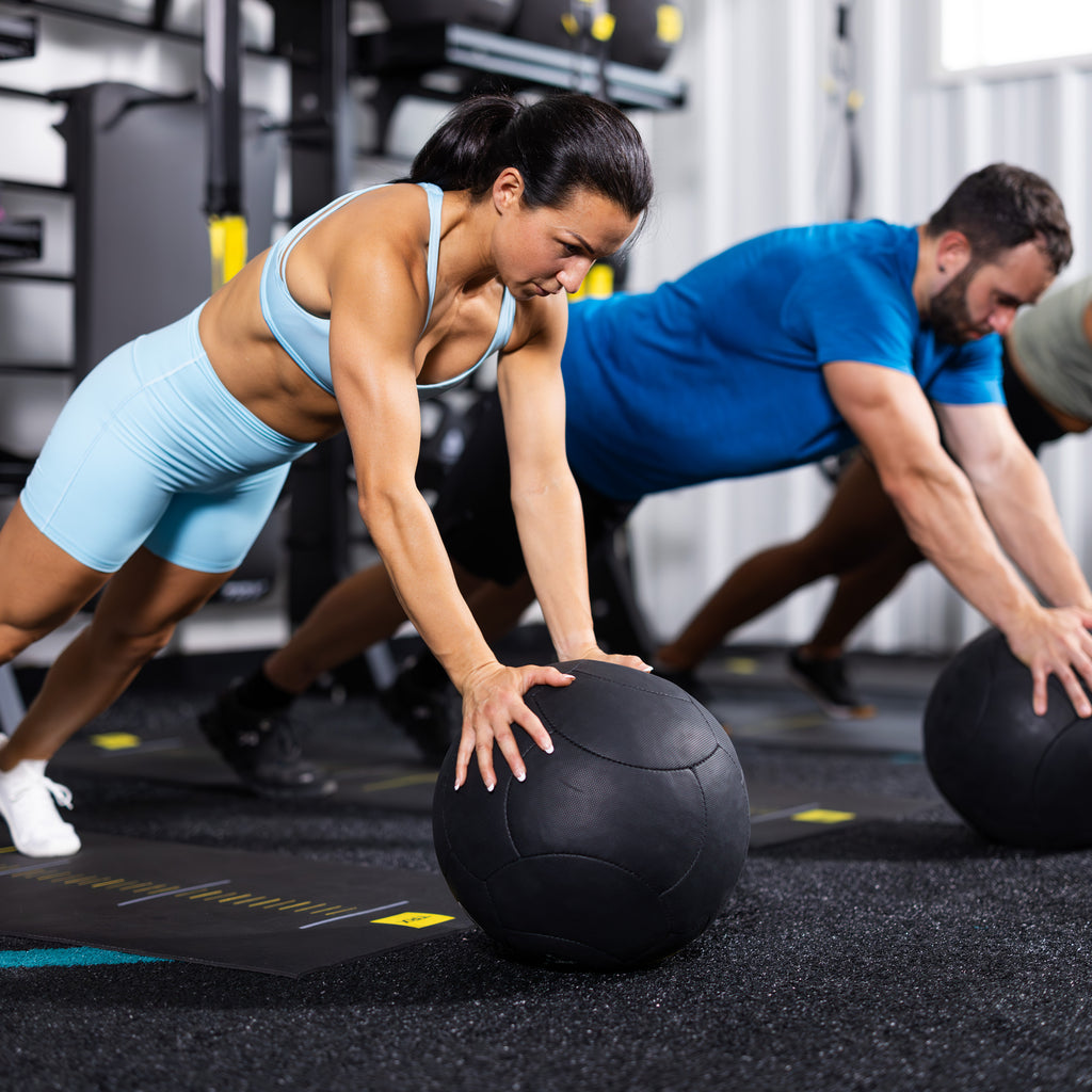 TRX HexGrip, 35 cm, 8 kg Medicine ball Black