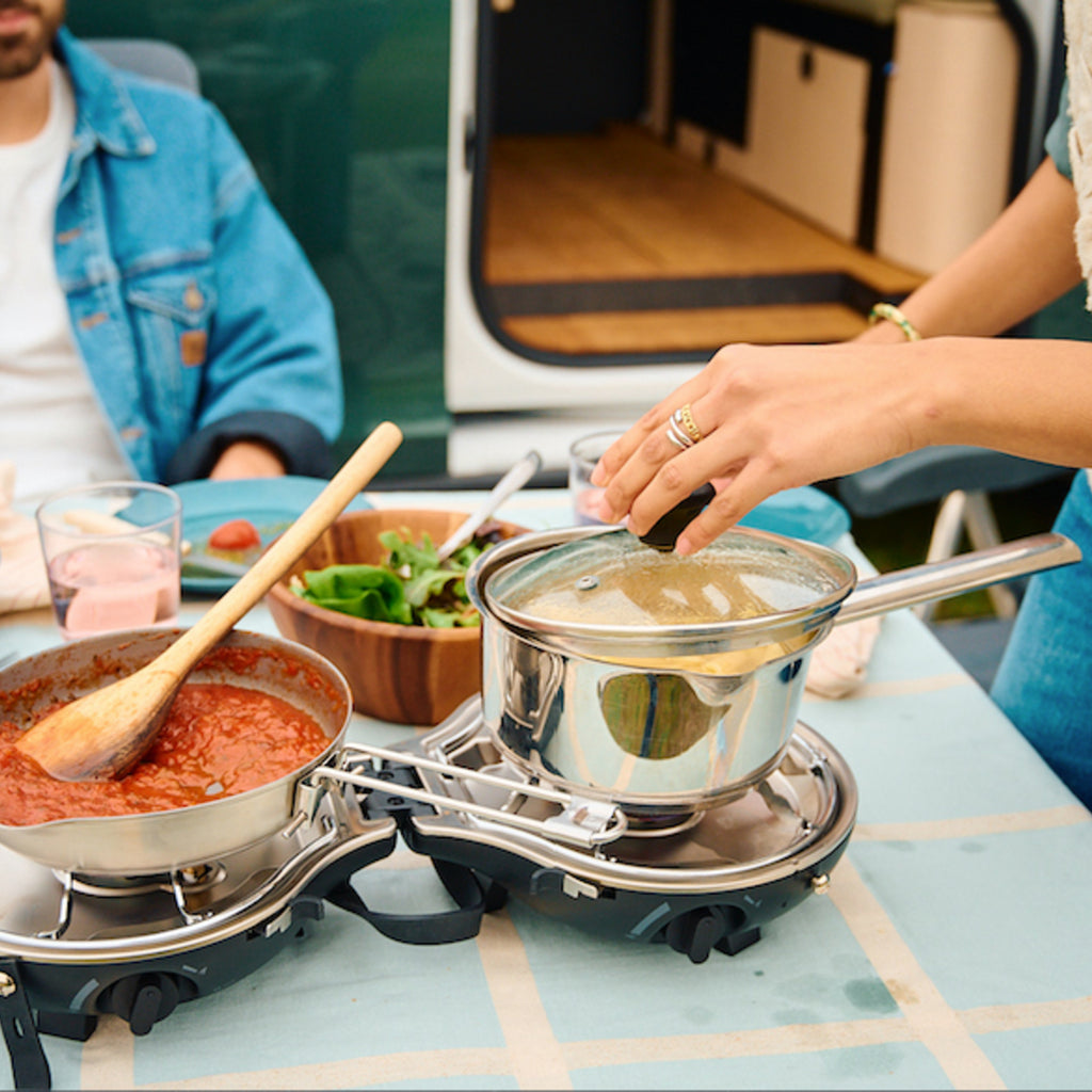 NomadiQ Kompakt Transportabel Udendørs Gasgrill Sort