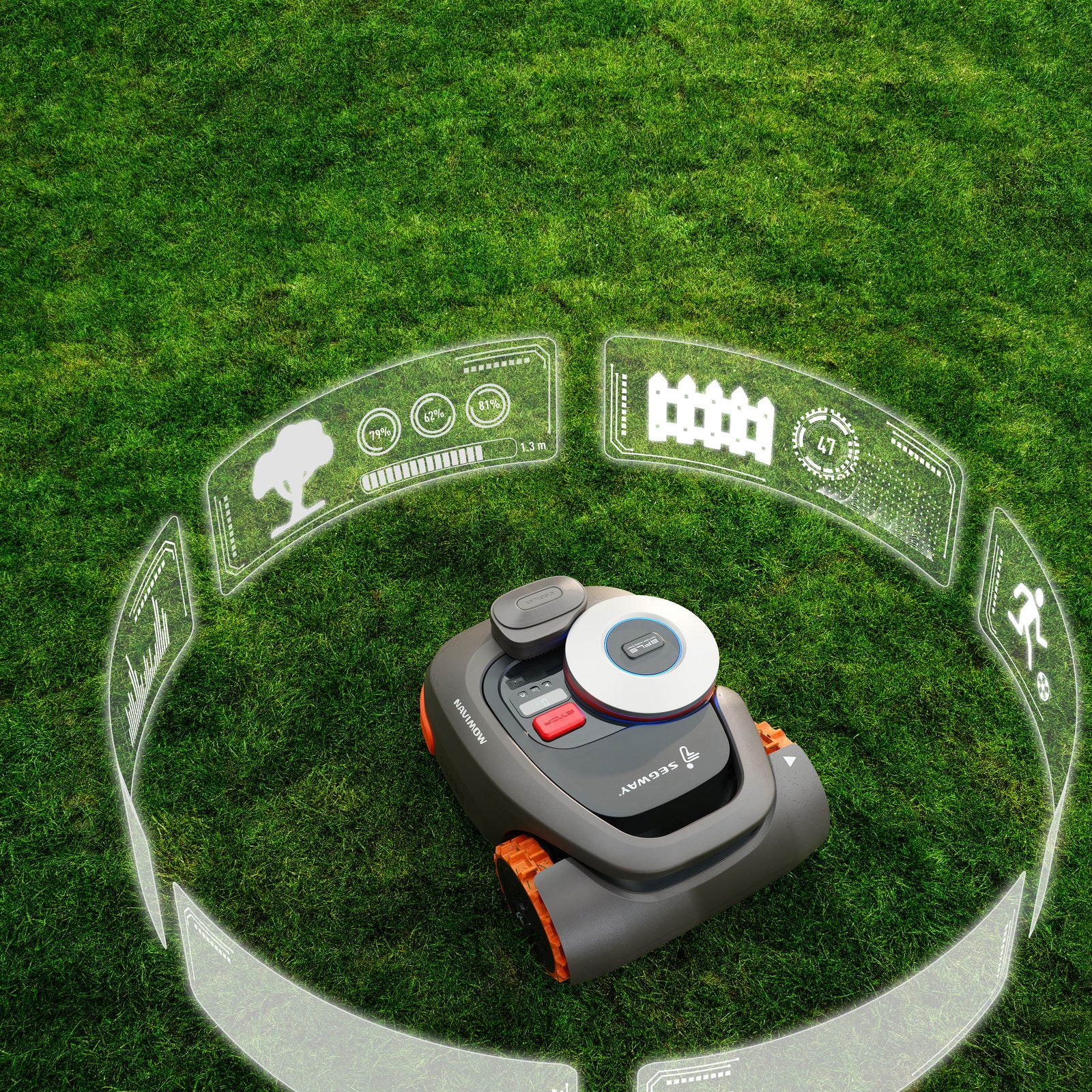 Segway Navimow H3000E Inkl Visionfence Robotplæneklipper Grå