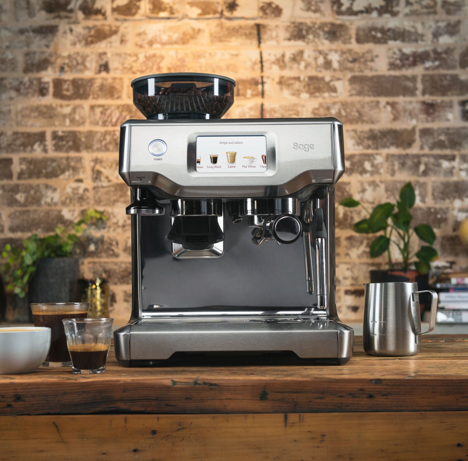 Sage SES880BSS Espresso machine Brushed steel