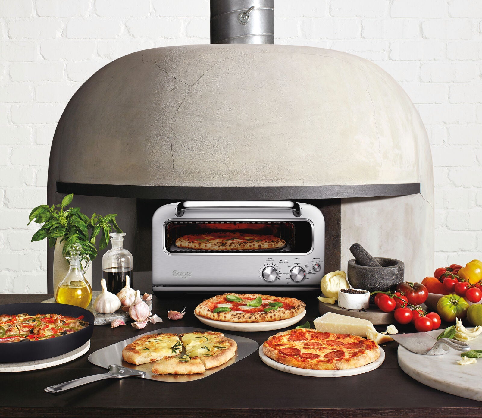Sage SPZ 820 BSS Pizzaiolo Ovn Kompakt ovn Børstet Stål