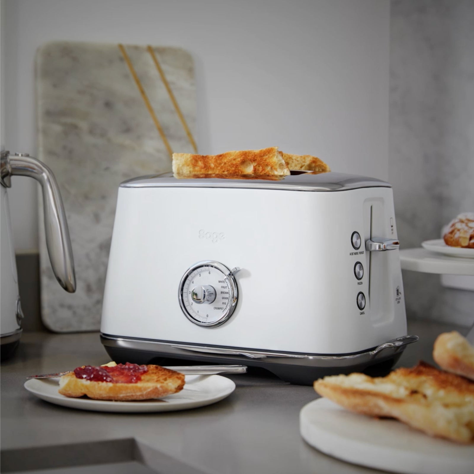 Sage STA 735 SST Brødrister Havsalt Hvid