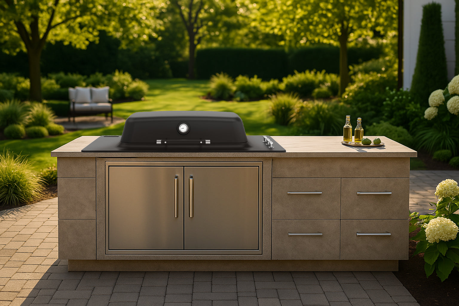 Everdure Built-in Furnace EU Outdoor Kitchen BBQ Black
