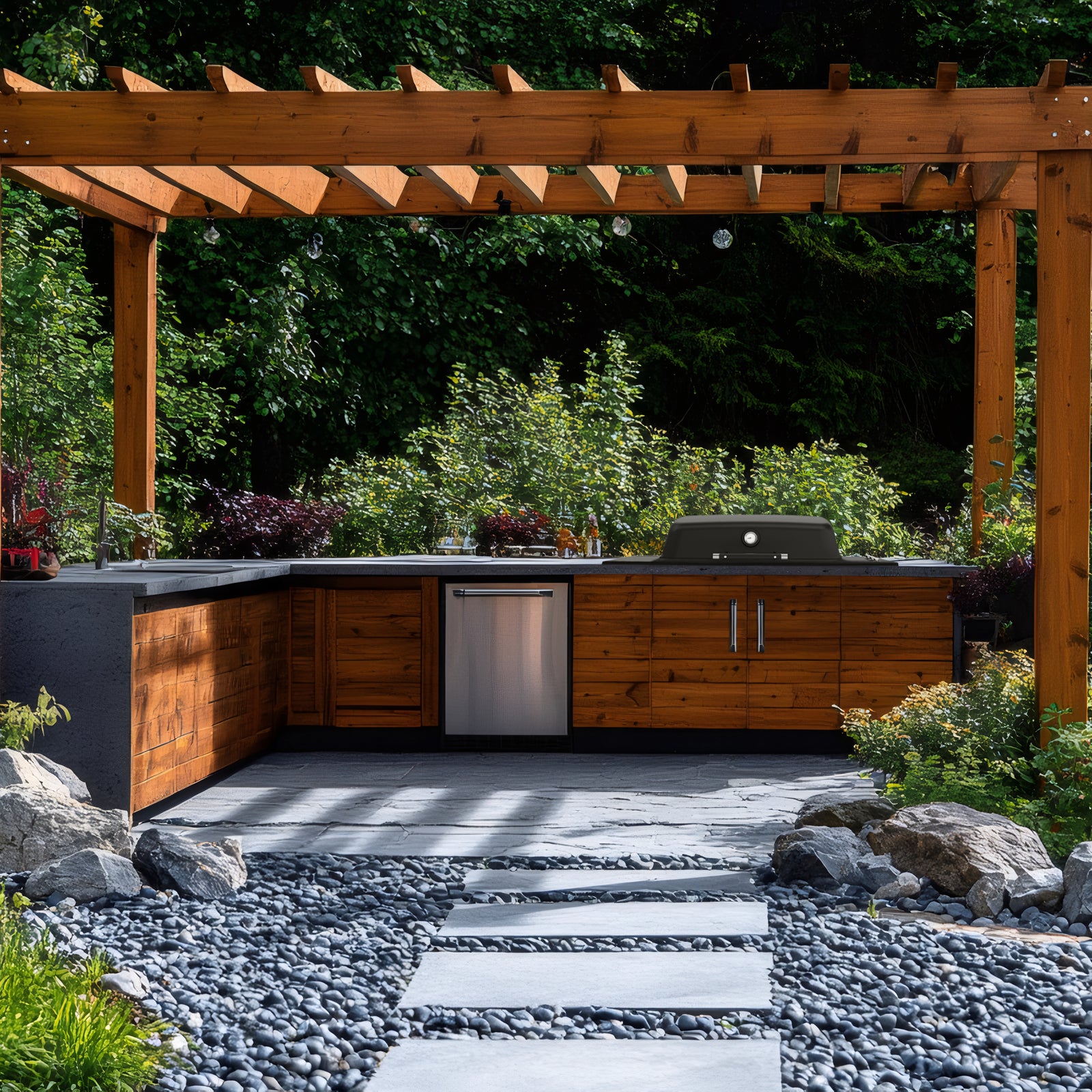 Everdure Built-in Furnace EU Outdoor Kitchen BBQ Black