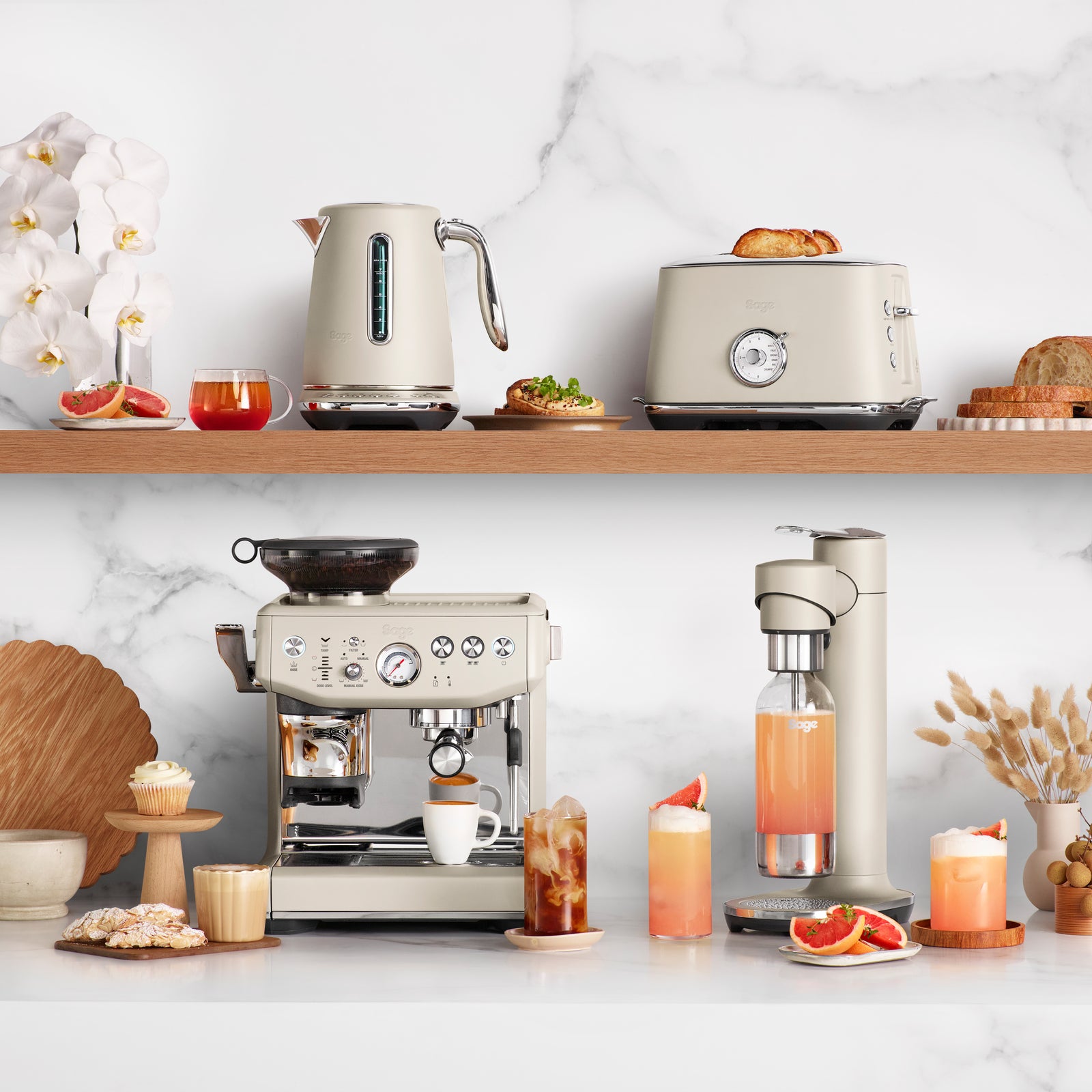 Sage SCA800ALM InFizz Fusion Sodamaker Soda maker Almond Nougat