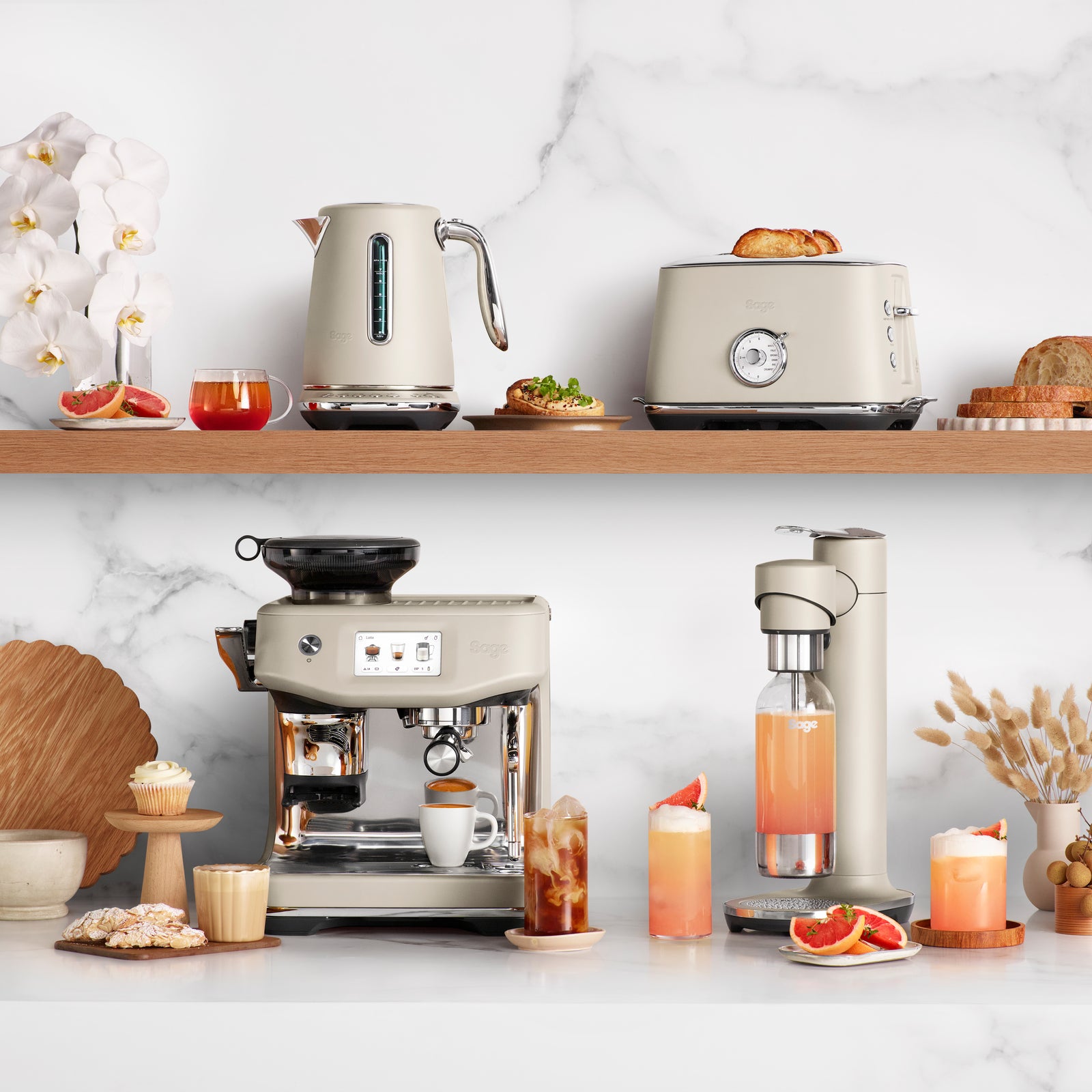 Sage SCA800ALM InFizz Fusion Sodamaker Soda maker Almond Nougat