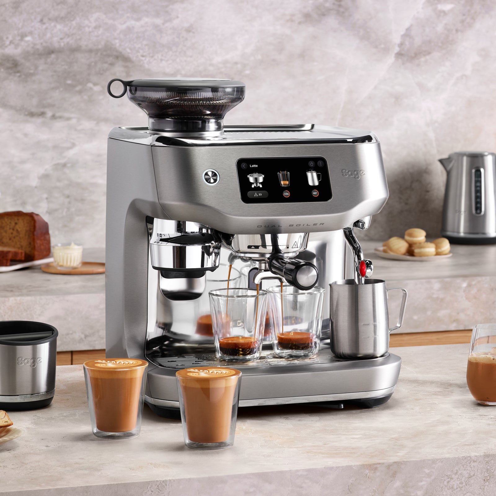 Sage SES995BSS Oracle Dual Boiler Espresso machine Brushed