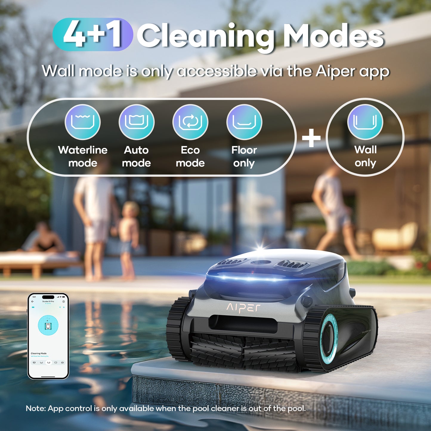 Aiper Scuba S1 Pro Trådløs poolrenser Grå