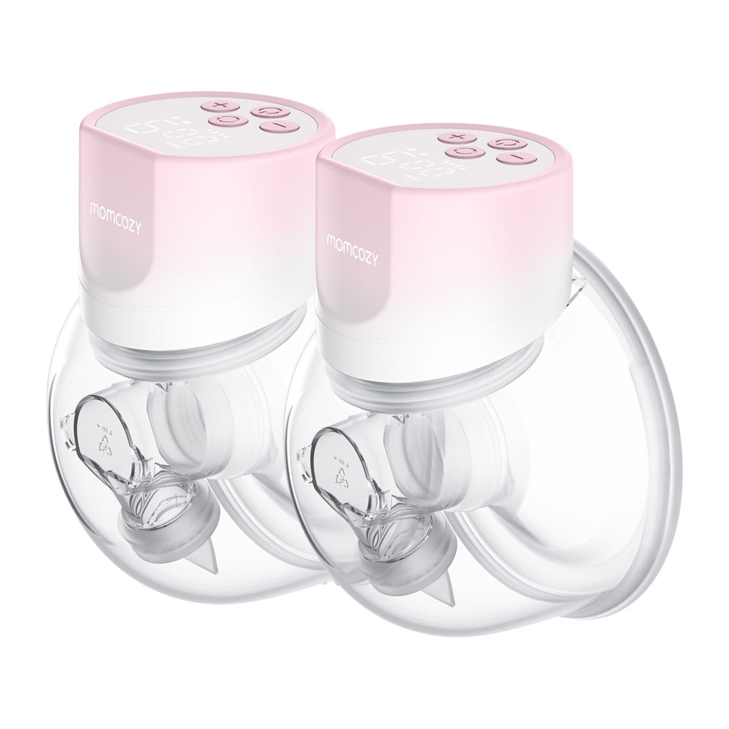 Momcozy S12 Pro Dobbeltpakke Bærbar Brystpumpe Rosa