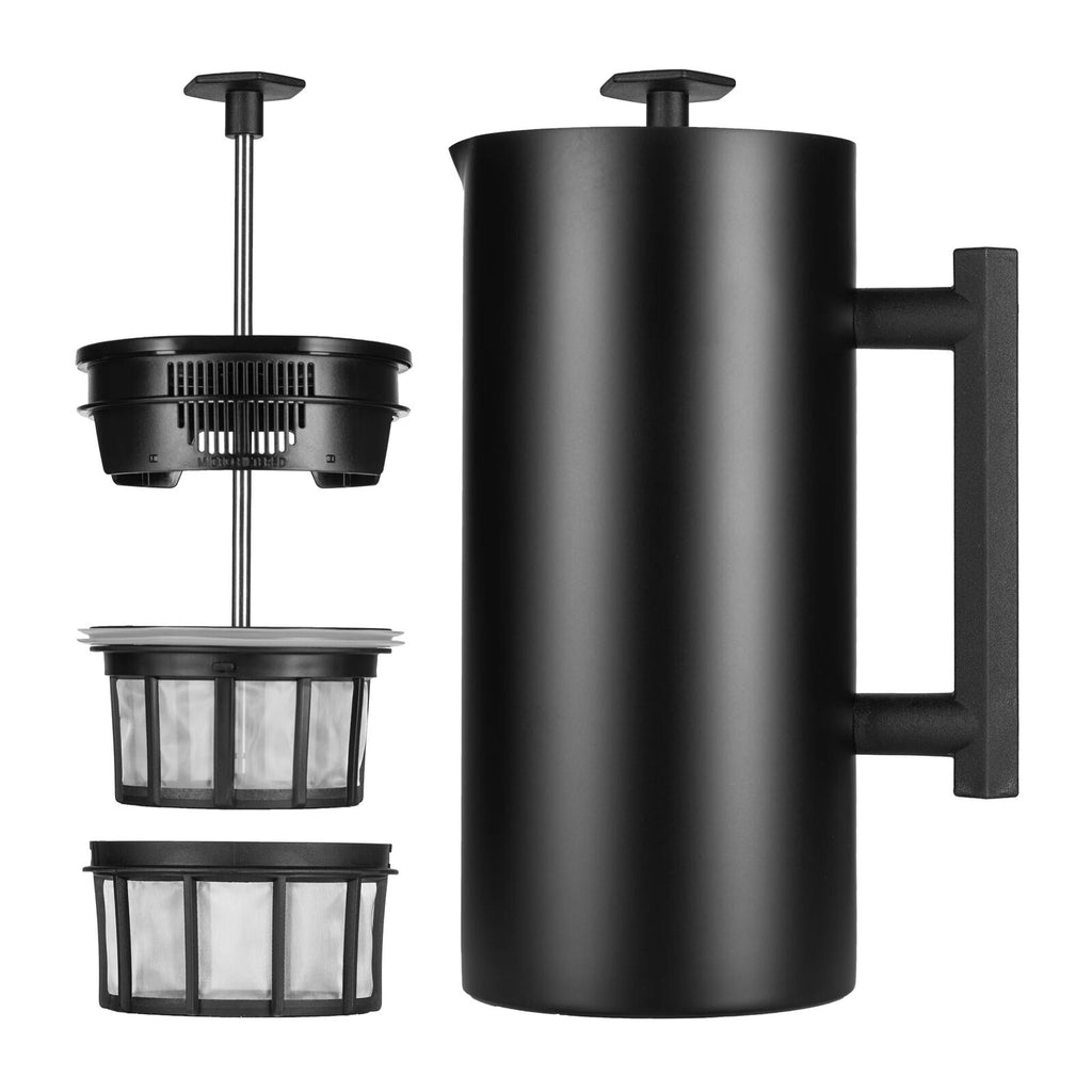 Espro P6 2132C2-19BK ranskalainen pressopannu musta teräs
