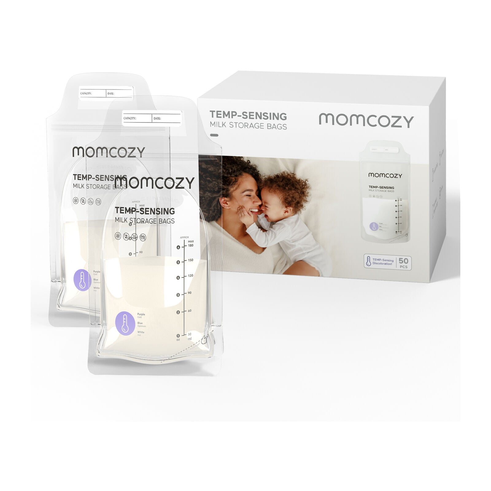 Momcozy 50pcs Disposable Breastmilk Bag