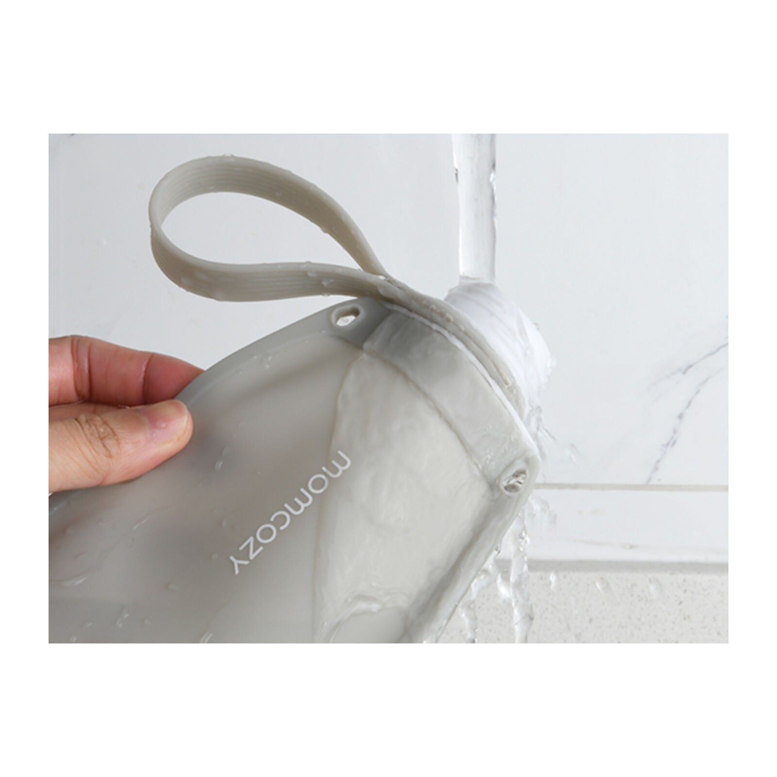 Momcozy Silicone 5pcs Reusable Milk Storage Bag Grey