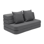 By KlipKlap KK 3 Fold Sohva XL Soft 140 cm Sinisenharmaa harmaalla