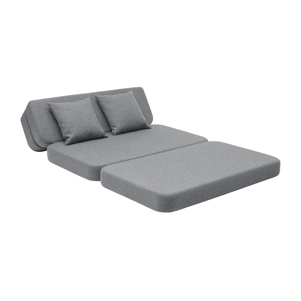 By KlipKlap KK 3 Fold Soffa 120 cm Blågrå med Grå