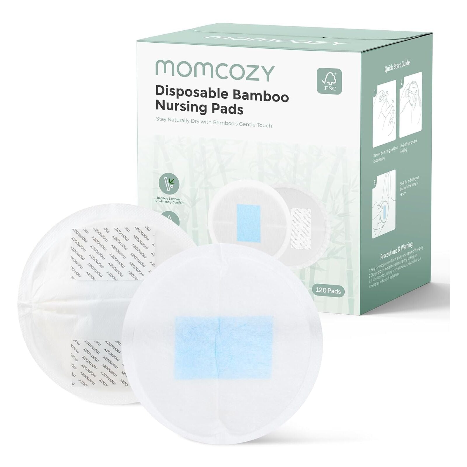 Momcozy Bambusfiber Engangs - 120 Styk Ammeindlæg