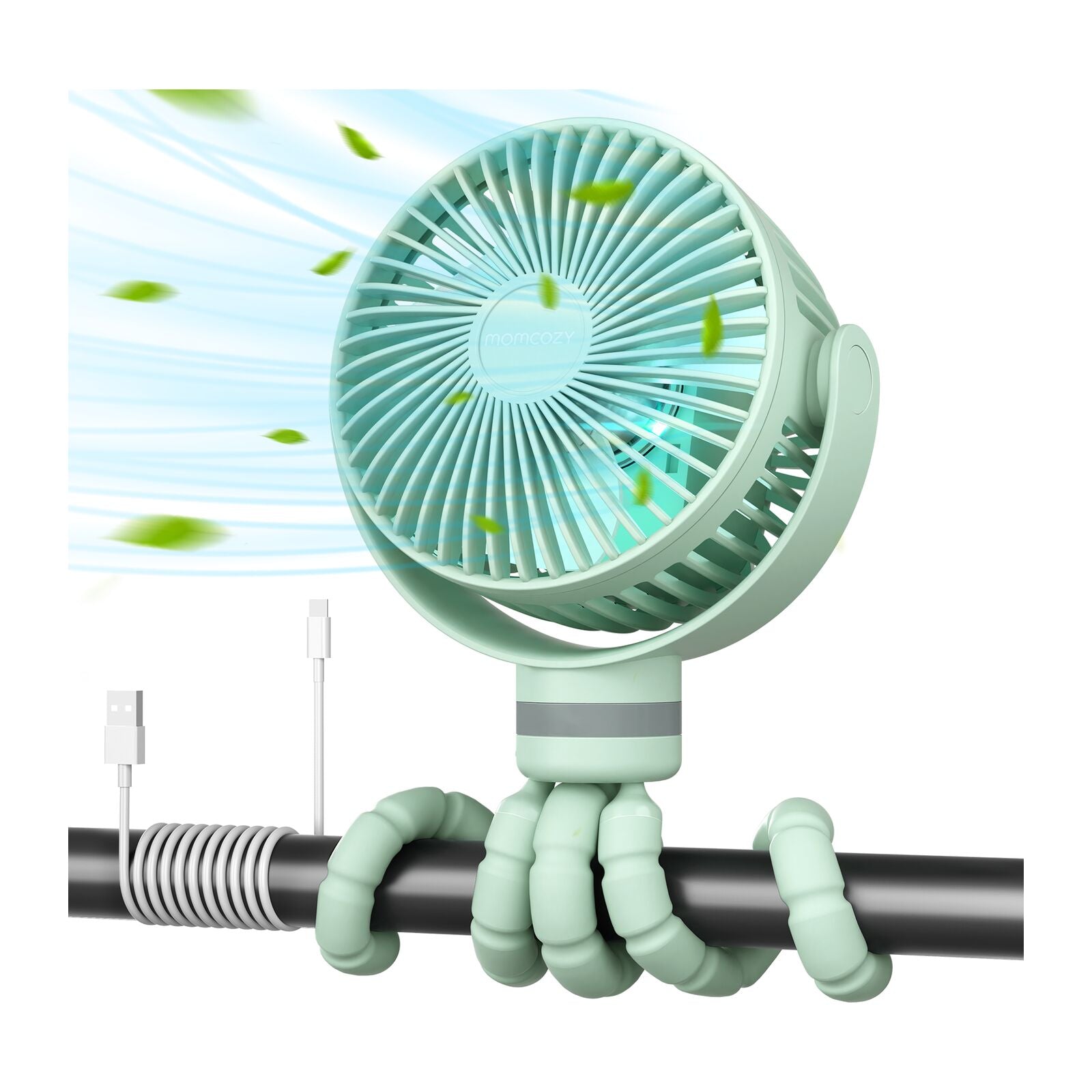Momcozy Kannettava Tuuletin Vihreä