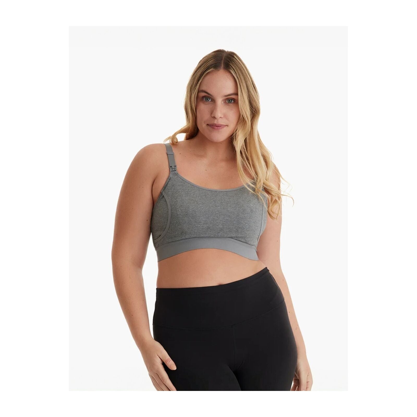 Momcozy YN08 XL Håndfri Pumpnings-BH Grå