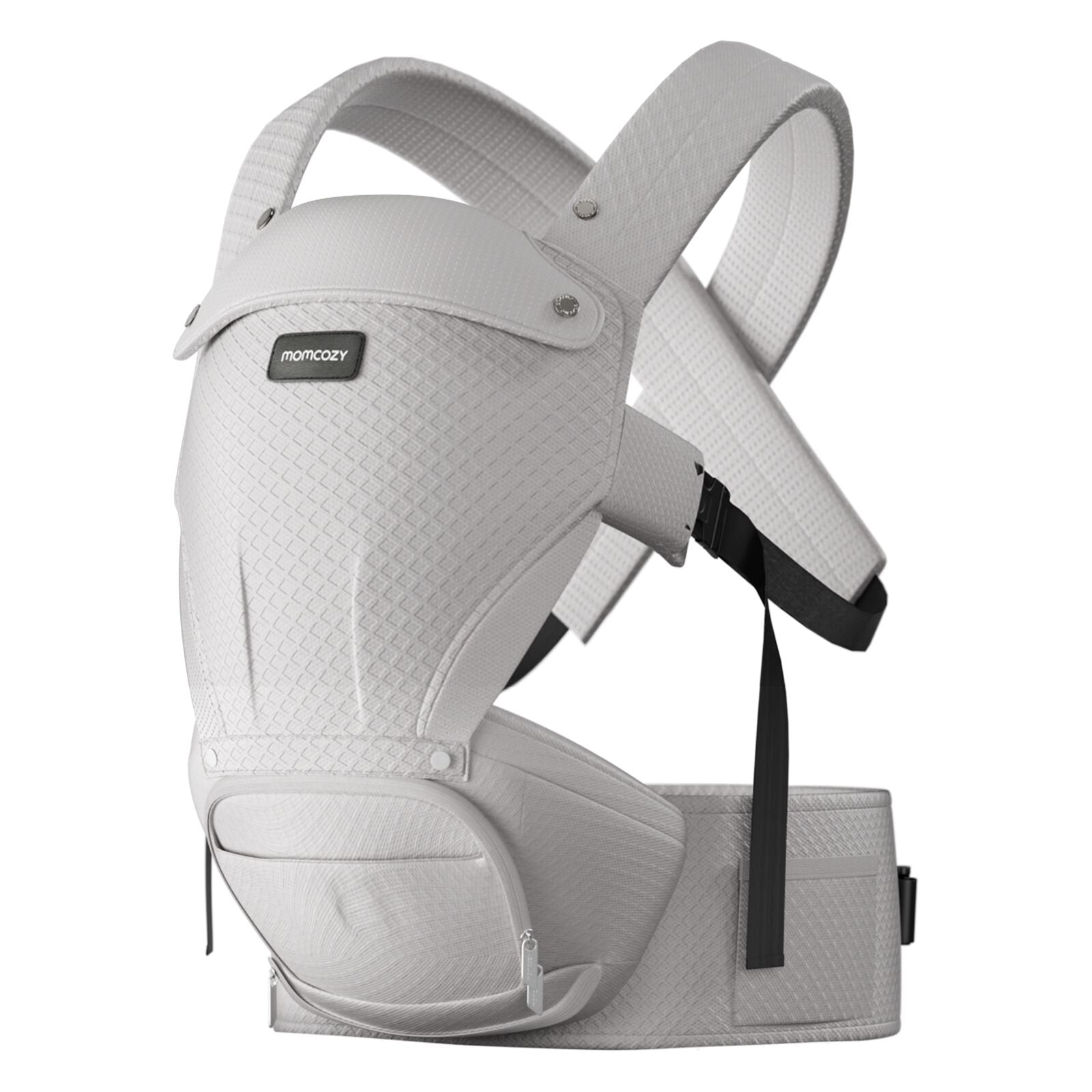 Momcozy Baby Carrier Air Mesh Hip Seat Carrier Grey