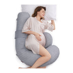 Momcozy F-formet graviditetspute i velur, grå