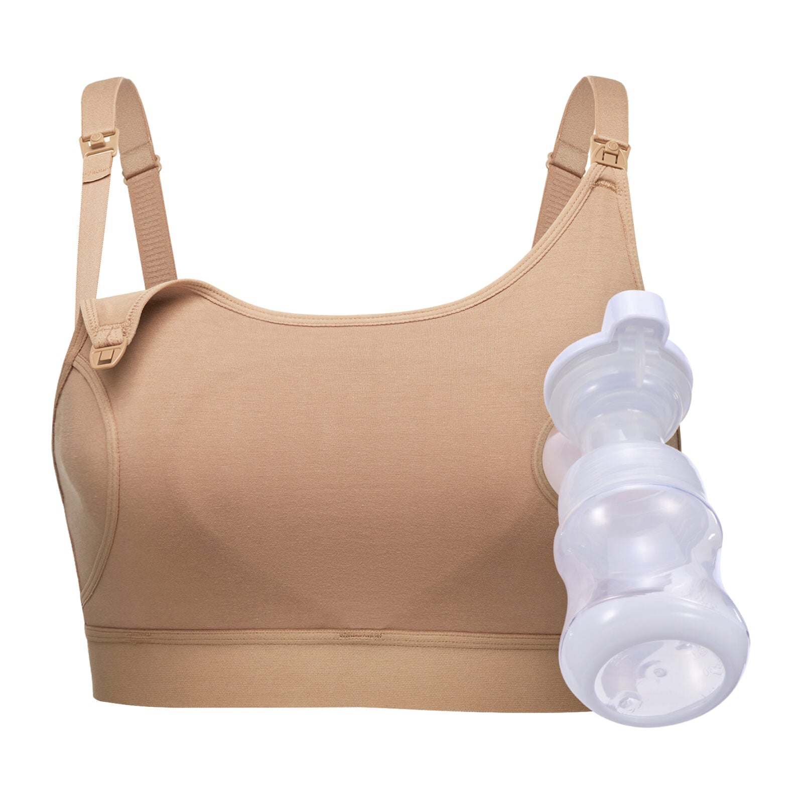 Momcozy YN08 2XL Håndfri Pumping-BH Naturlig