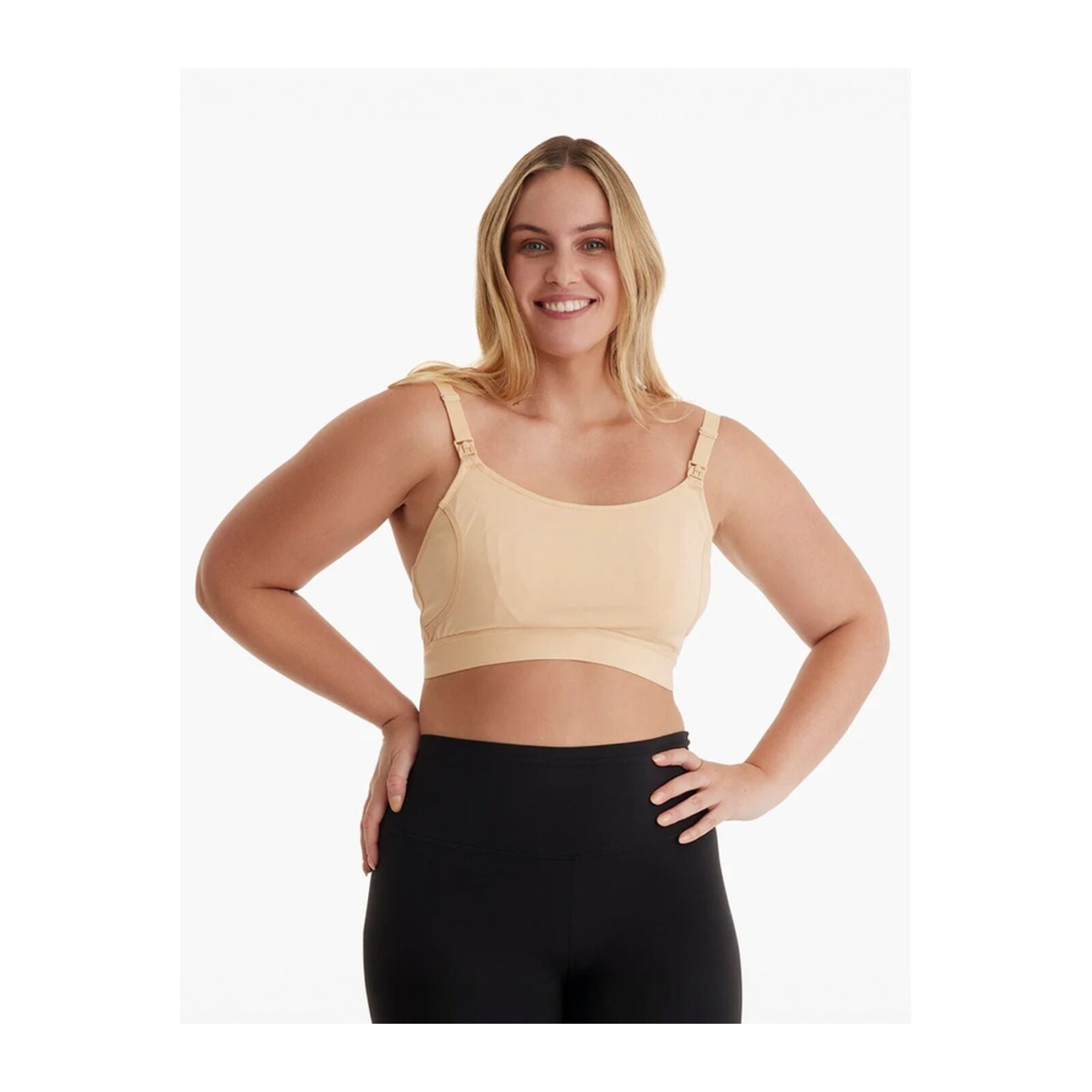 Momcozy YN08 2XL Håndfri Pumping-BH Naturlig
