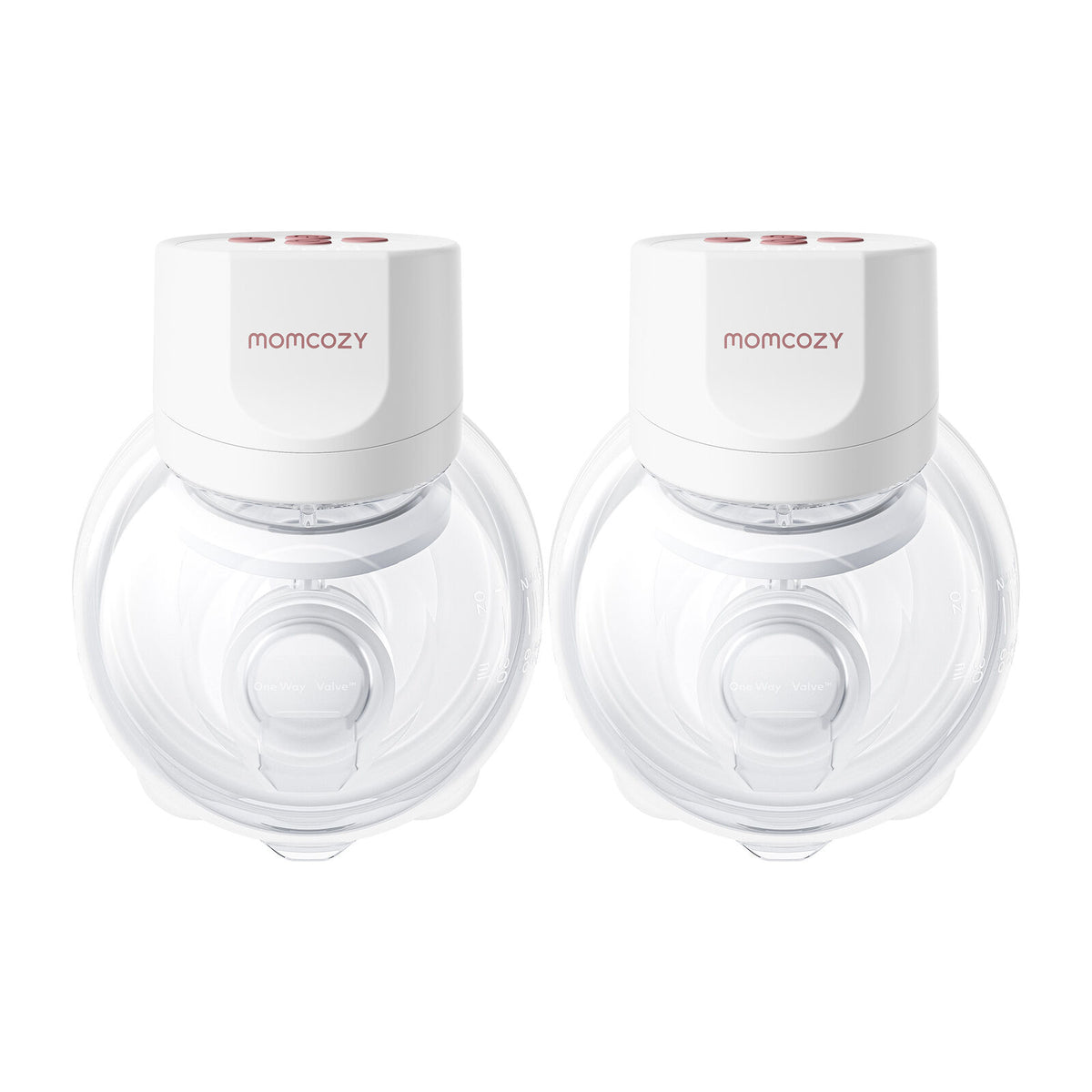 Momcozy S12 Pro+ Dobbeltpakke Bærbar Brystpumpe Hvid