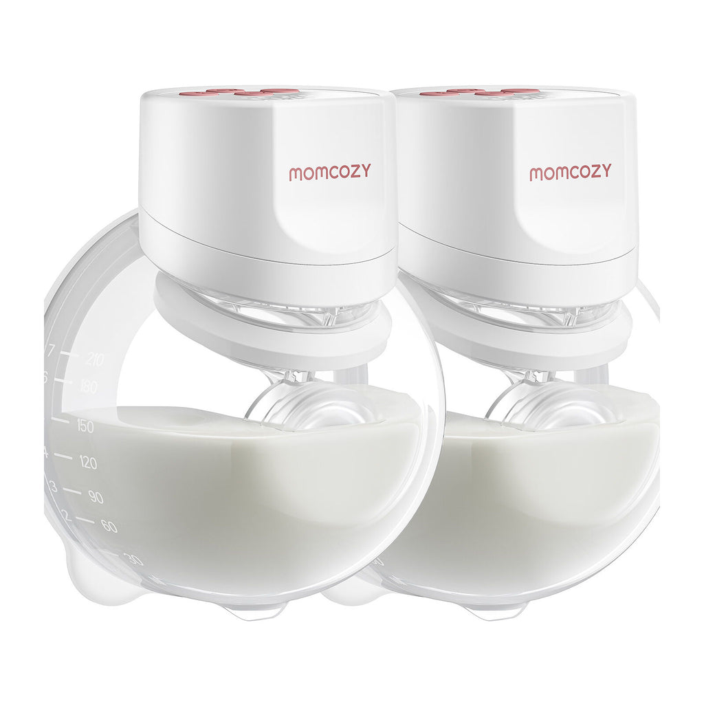 Momcozy S12 Pro+ Dobbeltpakke Bærbar Brystpumpe Hvid