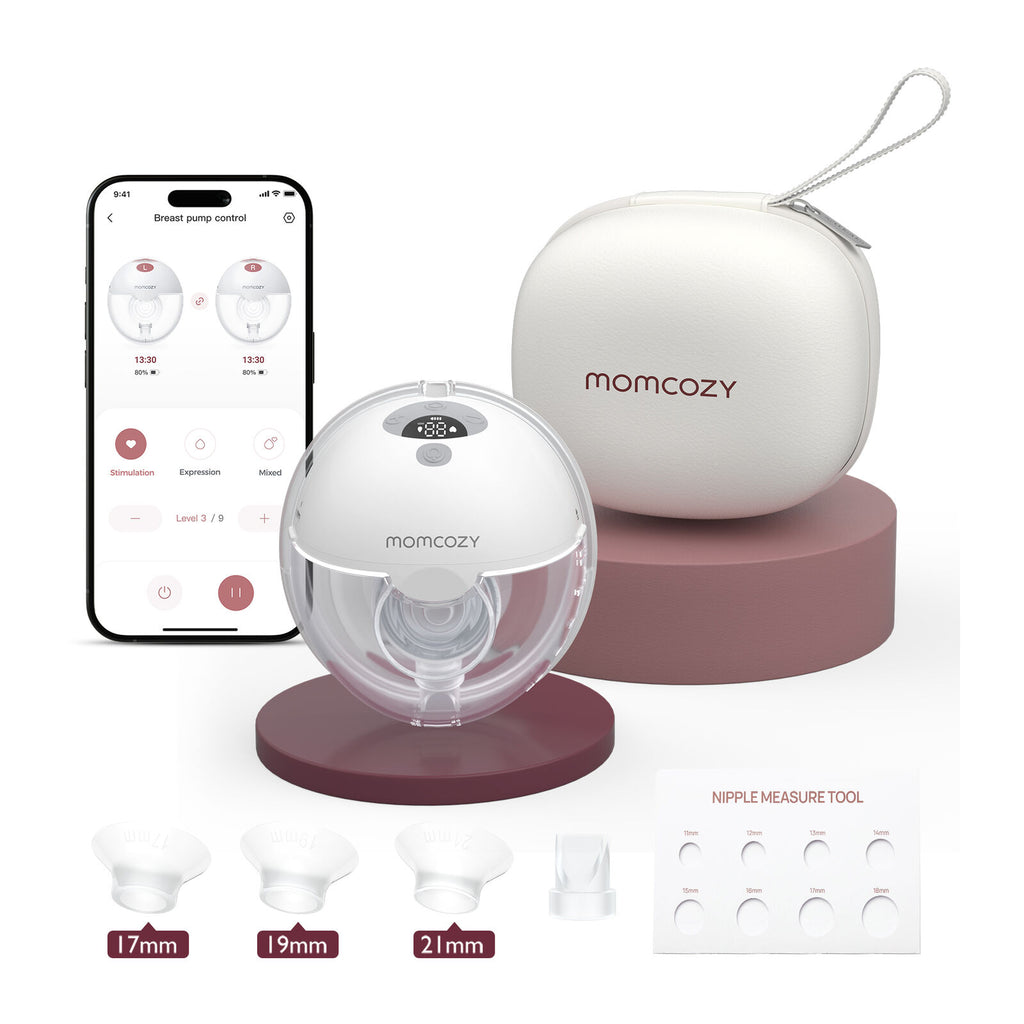 Momcozy M5 Smart Dobbeltpakke Bærbar Brystpumpe Grey