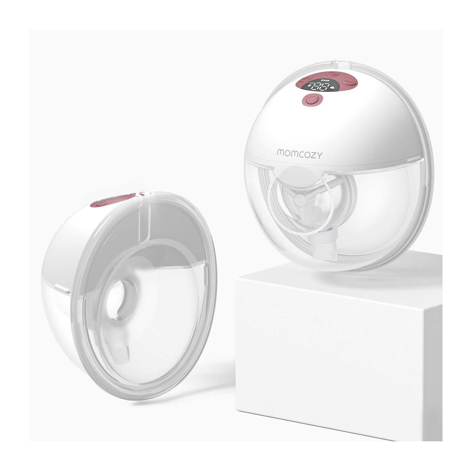 Momcozy M5 Smart Single Pack Wearable Breast Pump Red