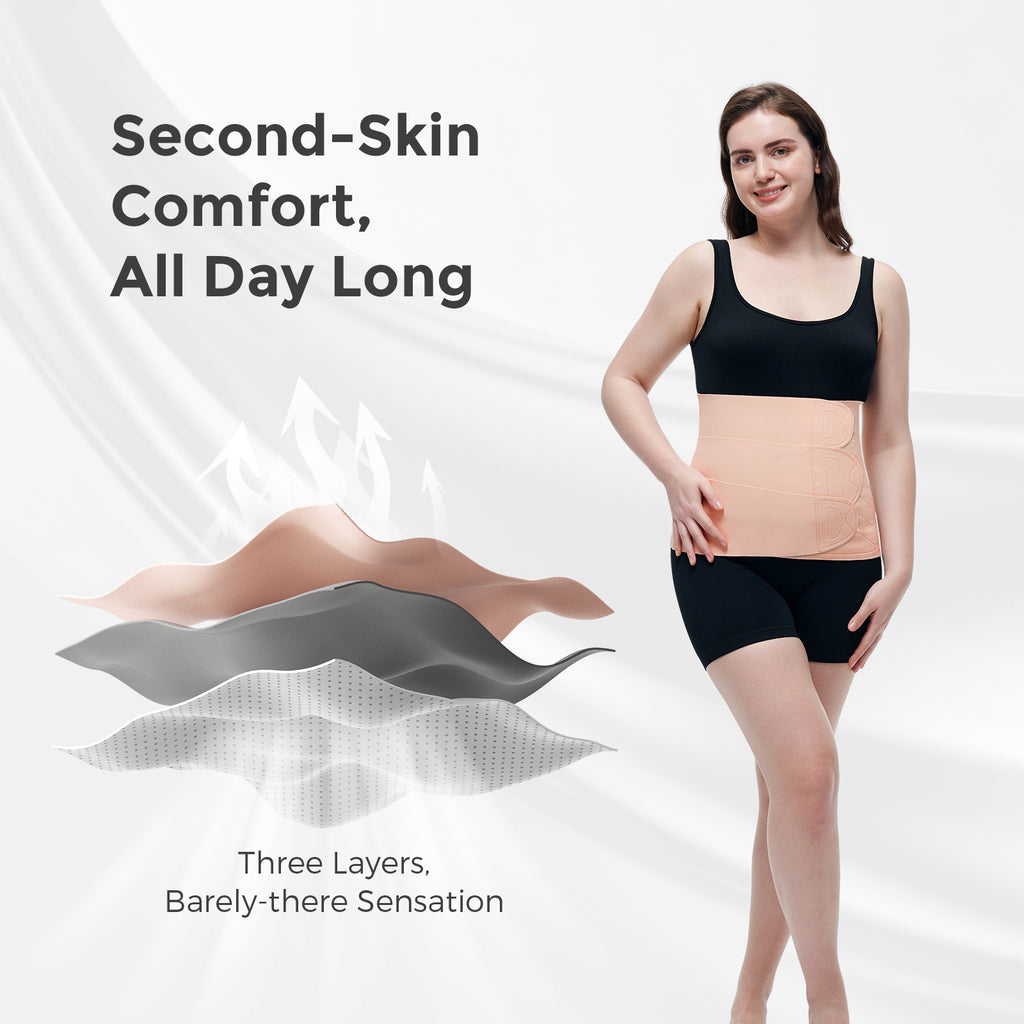 Momcozy Ergowrap L Postpartum Belly Band Oyster Pink