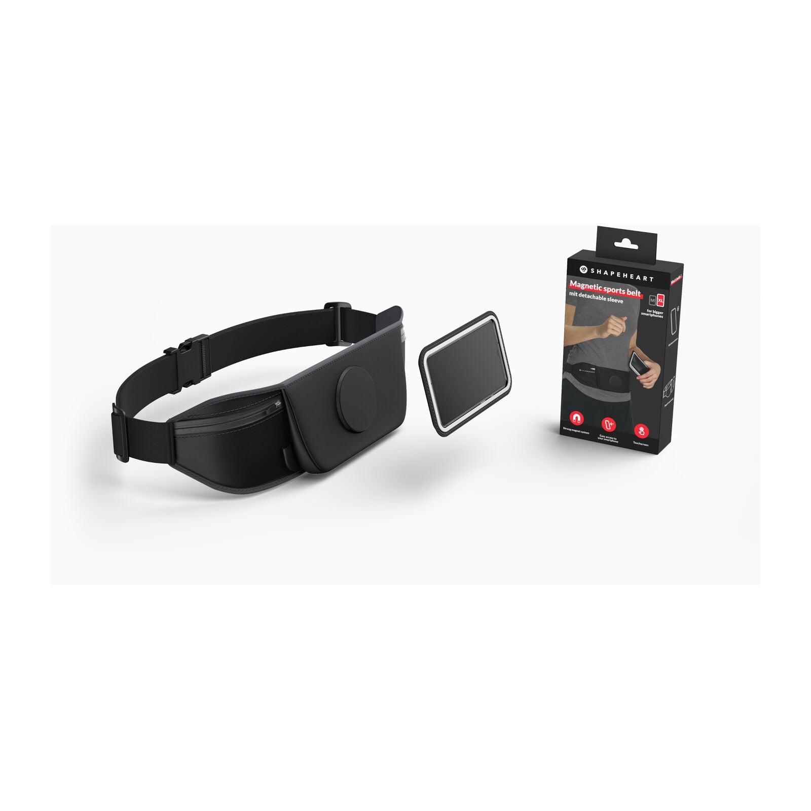 Shapeheart Phoneholder Run Belt 2XL  Black