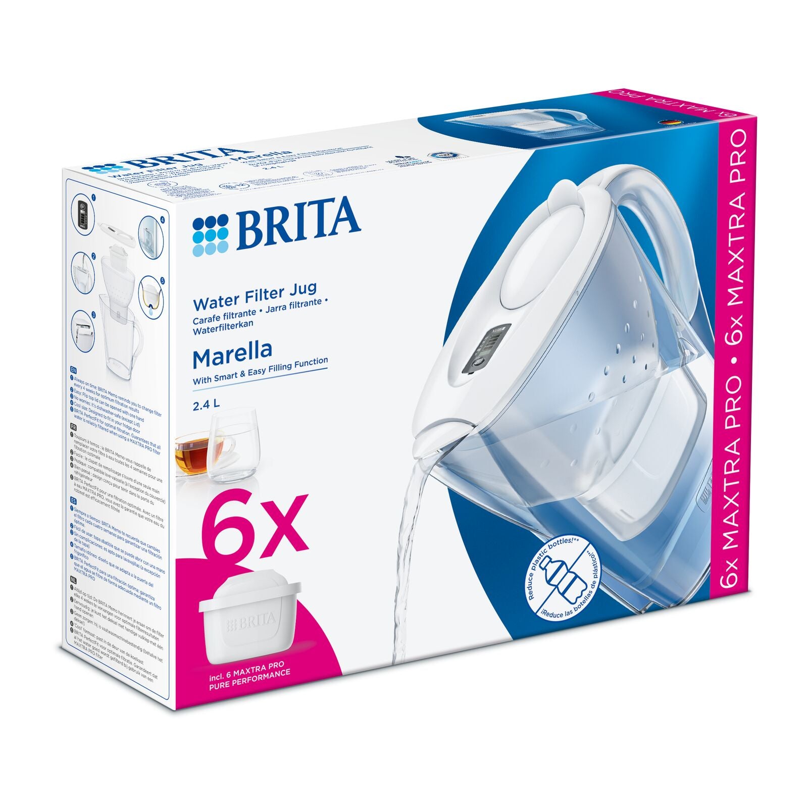 Brita Marella + 6 MXPro -pakkaus Valkoinen