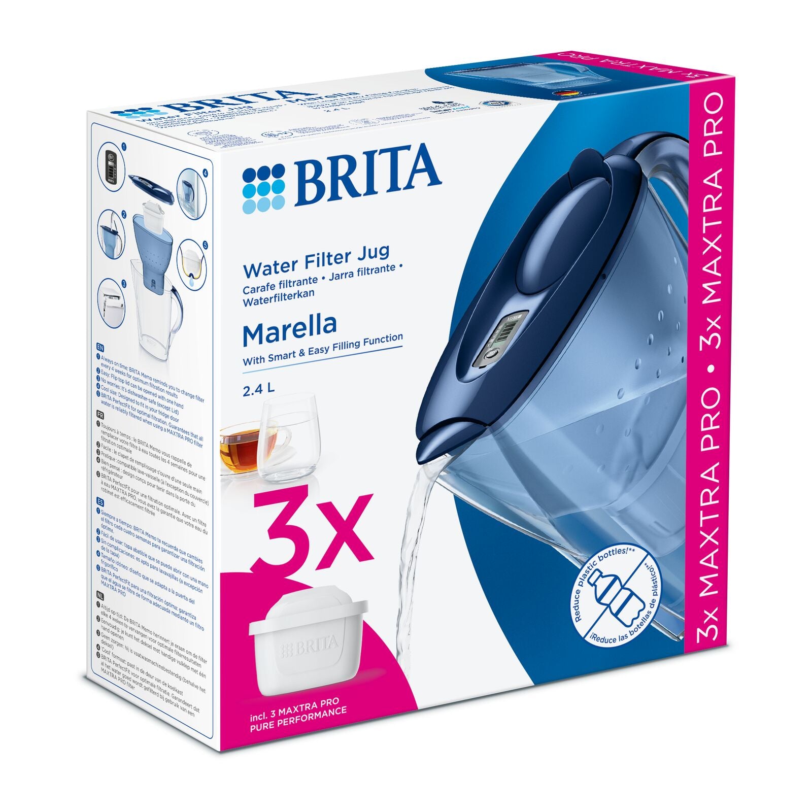 Brita Marella + 3 MXPro -paketti, sininen