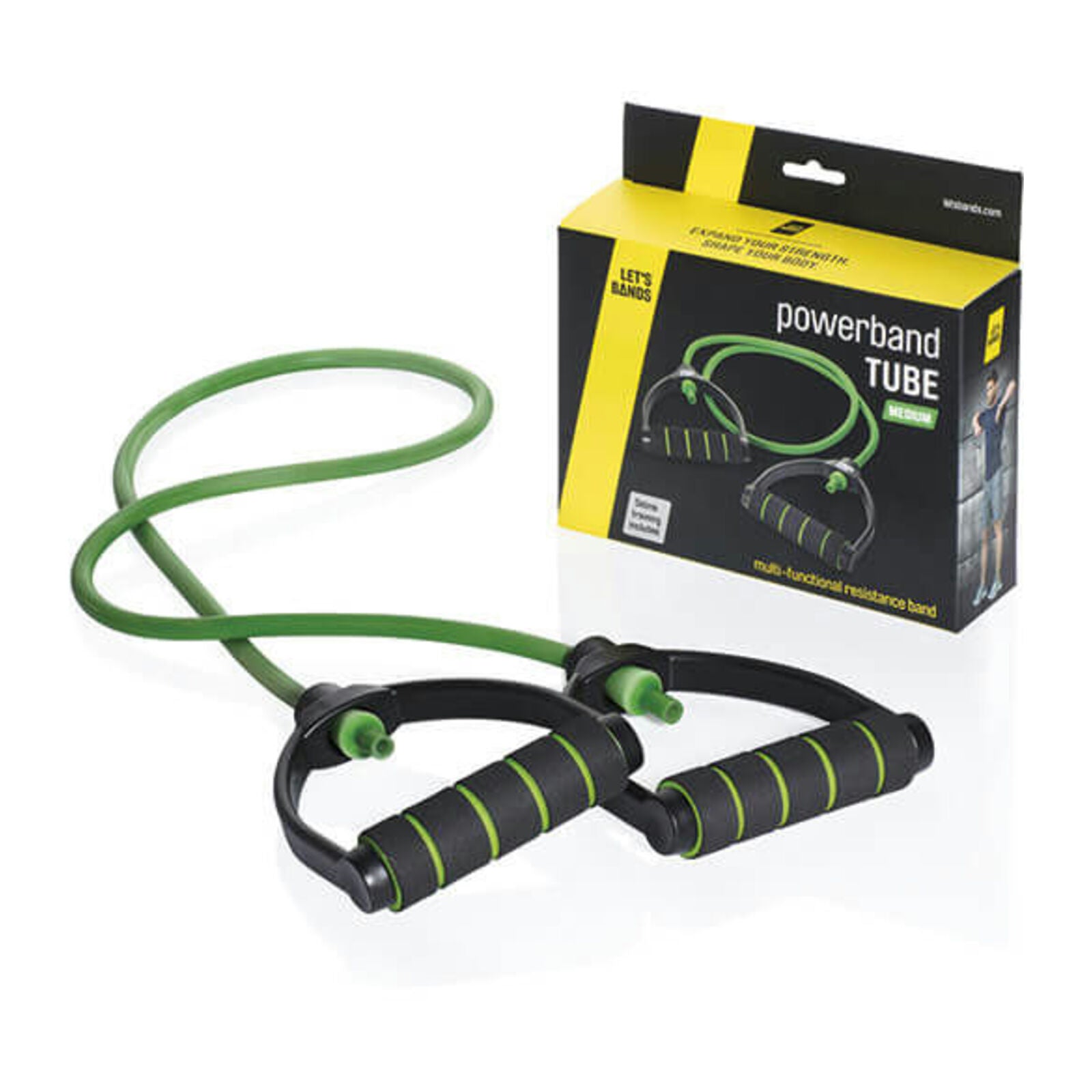 Let's Bands Powerband Tube Medium -treeniputki vihreä