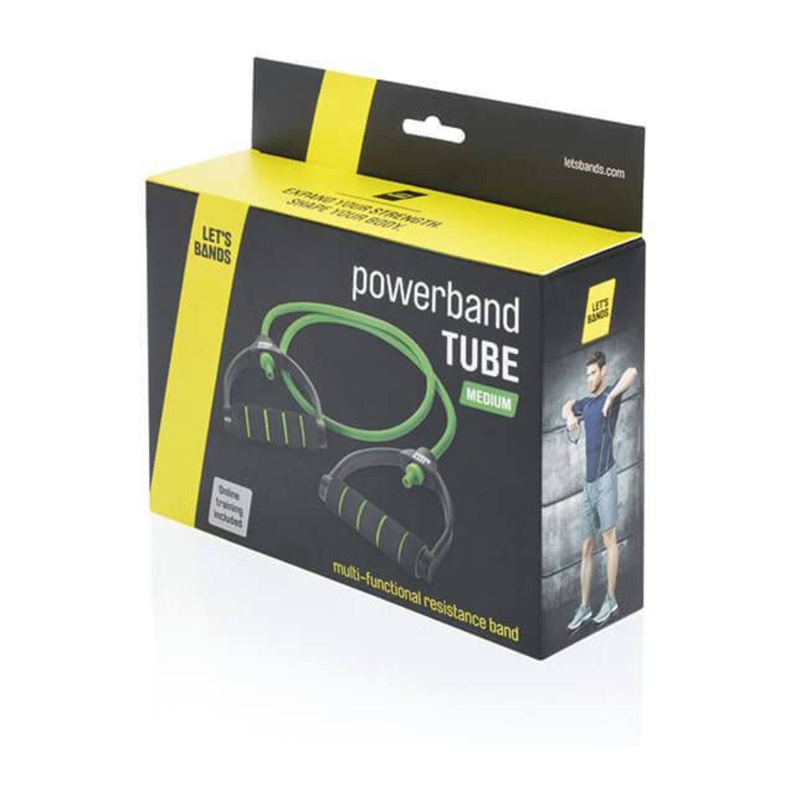 Let's Bands Powerband Tube Medium -treeniputki vihreä