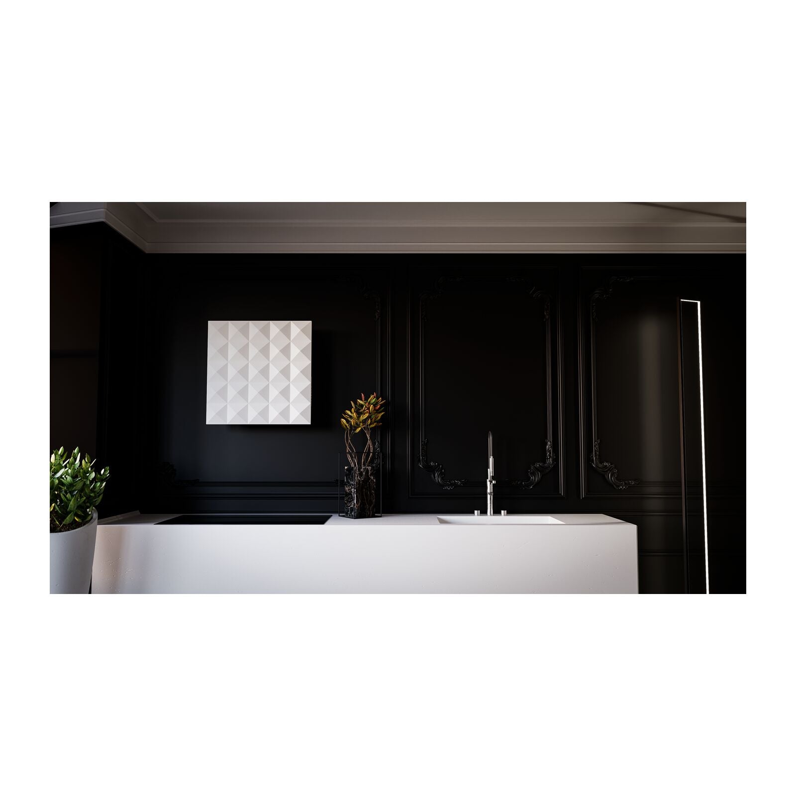 Witt Mosaik Wall hanging hood White