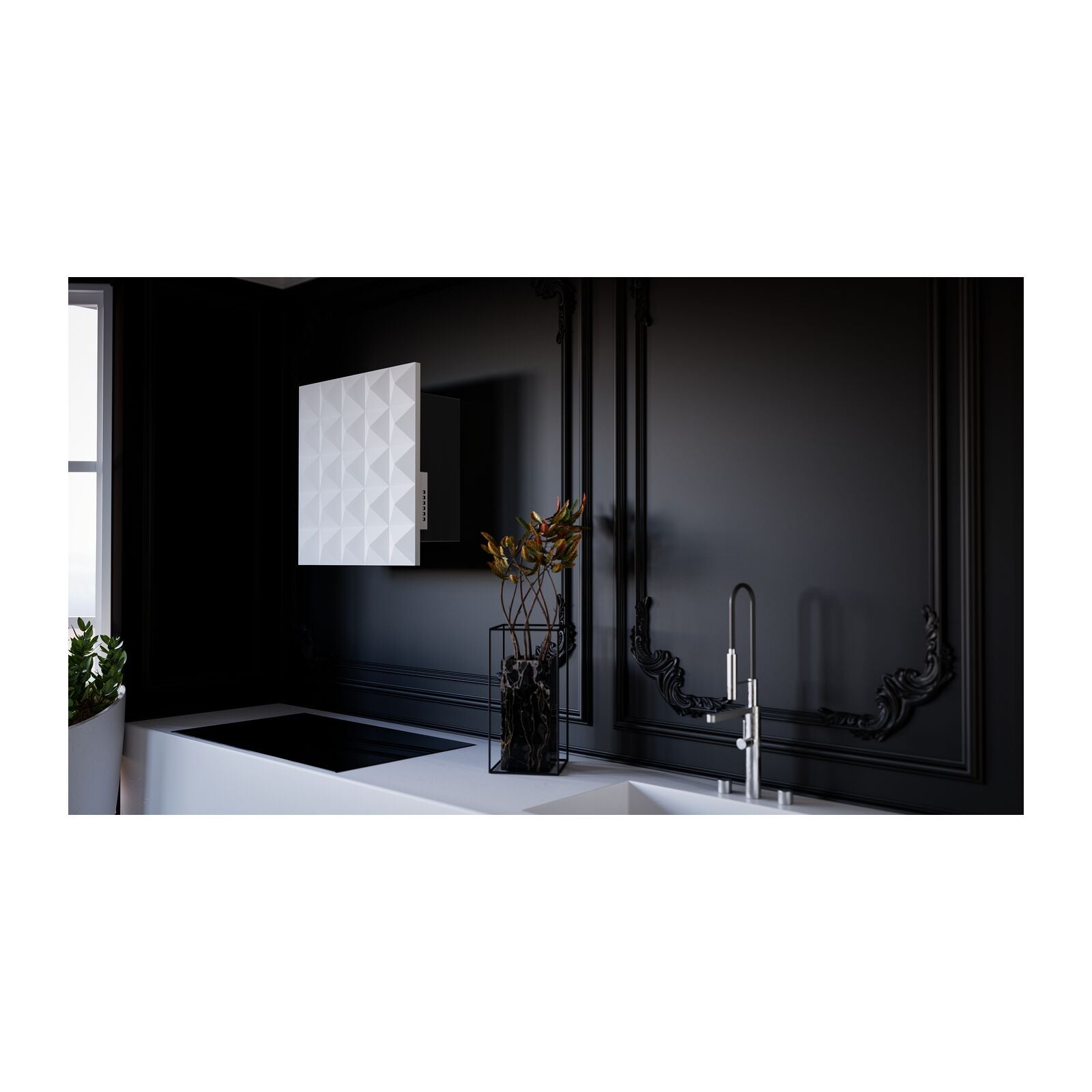 Witt Mosaik Wall hanging hood White