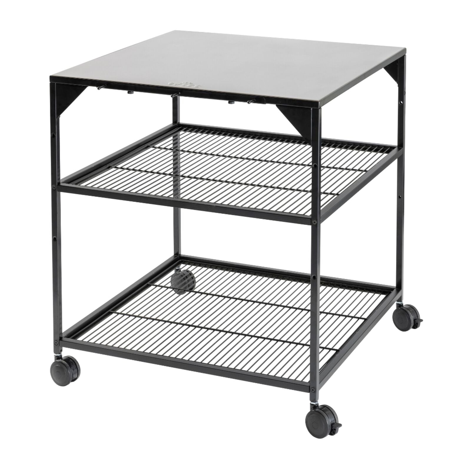 Witt Pizza-pöytä pyörillä, musta