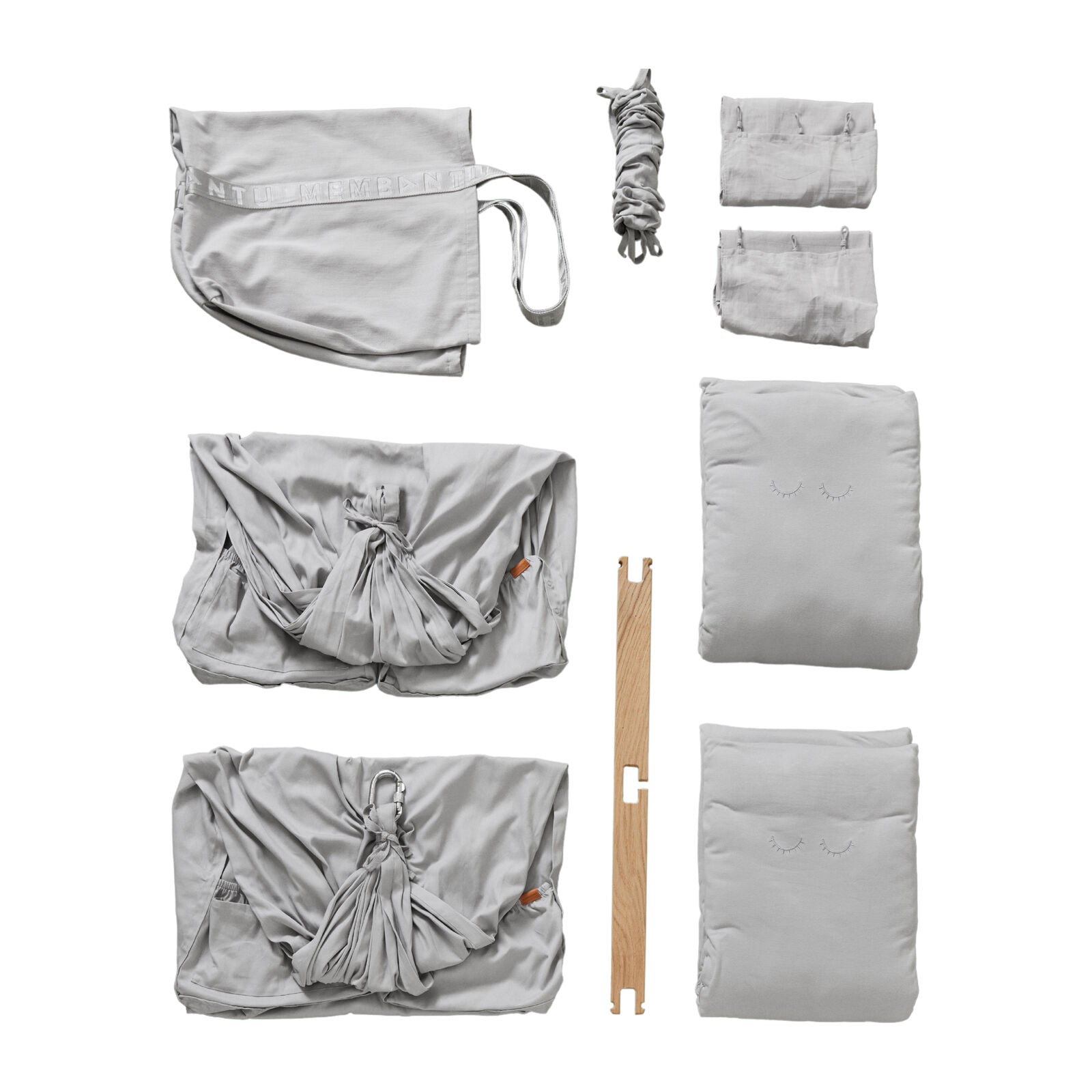 Membantu Premium Organic Twin Hammock Grey