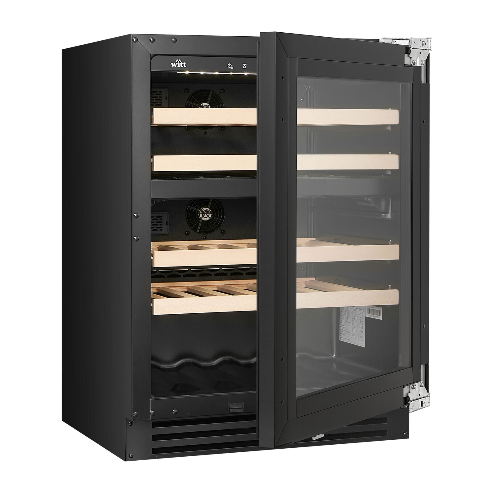 Witt WU6082H-2P39 Integrert vinskap Svart