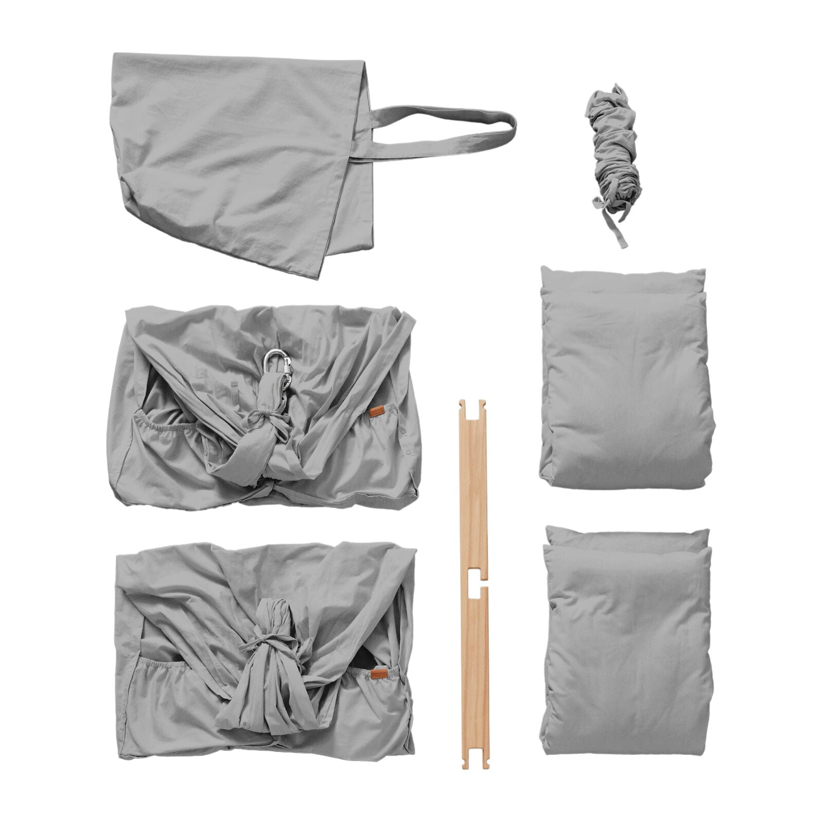 Membantu Basic Organic Twin Hammock Grey