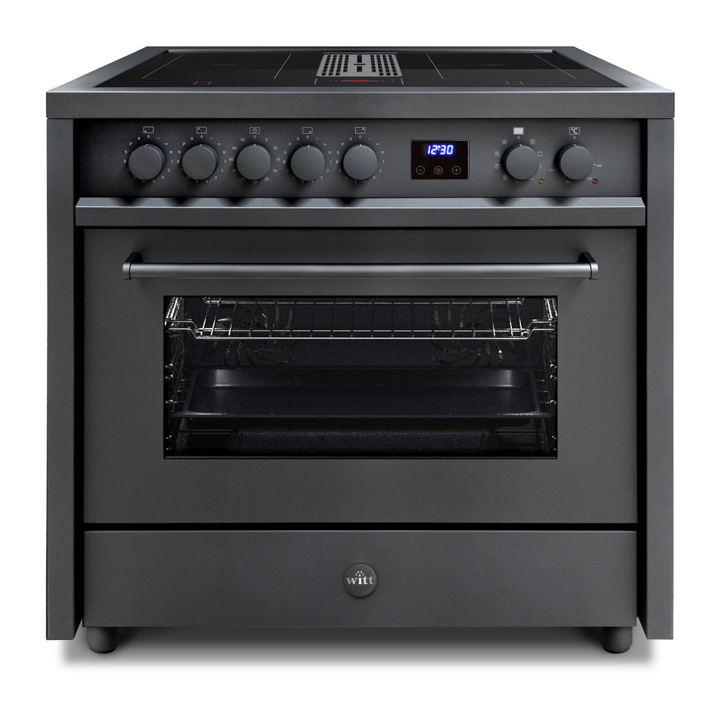 Witt Embrace 90 Afzuigkap MB Inductiekookplaat Zwart