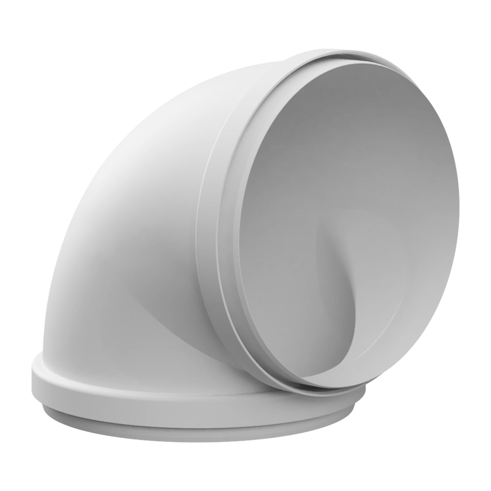 Witt IT201 Rund bend 90°, Ø150mm Hvit