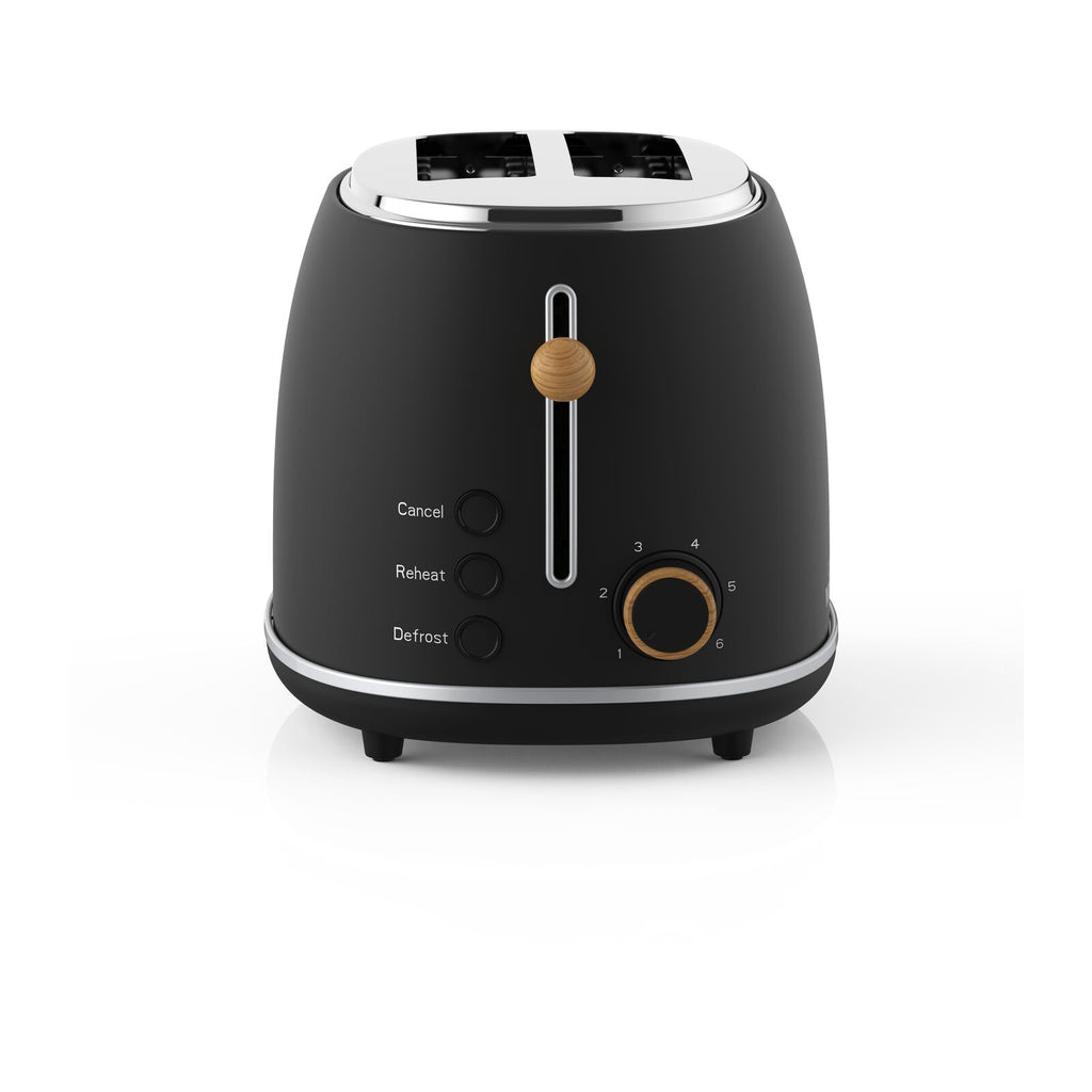 Witt Premium 2-slice Wood Toaster Black
