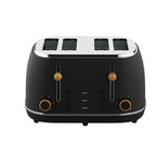 Witt Premium 4-slice Wood Toaster Black