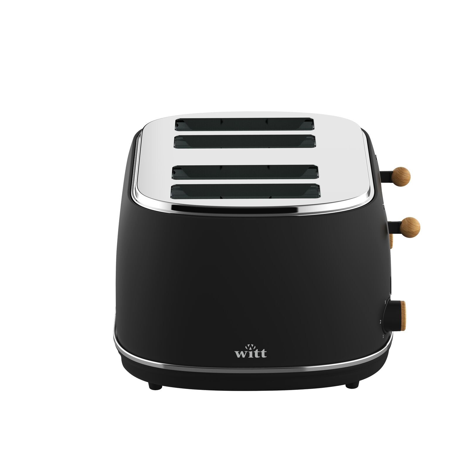 Witt Premium 4-slice Wood Toaster Black