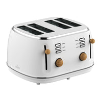 Witt Premium 4-slice Wood Toaster White