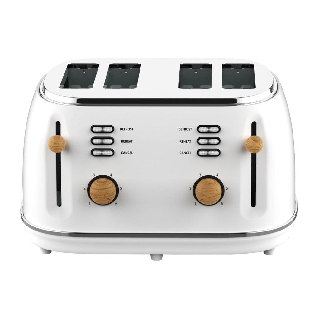 Witt Premium 4-skivers Brødrister Tre Hvit