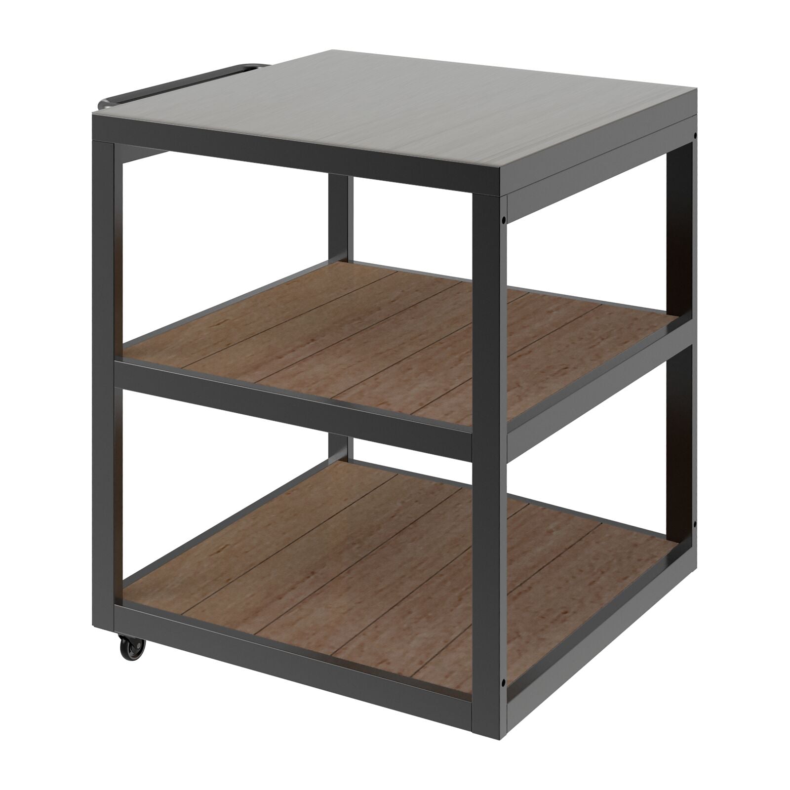 Witt Pizza Trolley Sivu­pöytä 1/2 Pizza­asema Musta/Hopea